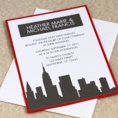 New York City Skyline Wedding invitation