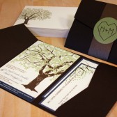 Grandfather Oak Tree Pocketfold Wedding Invitation