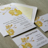 Watercolor Orchid in Yellow