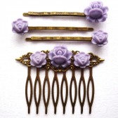 Lavender Hair Piece Set