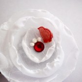 White & Red Hair Pin
