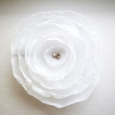White Rose Hair Pin