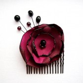 Wine & Black Hair Comb