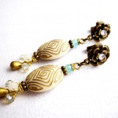 Gold and Ivory Earrings