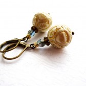 Gold & Blue Earrings