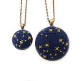 Night of Stars Cross Stitch Necklace