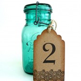 Lace Table Number Tags