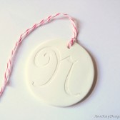 Monogram Clay Tag