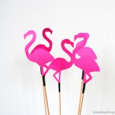 Flamingo Cake Flags