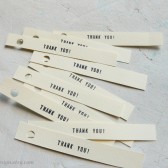 Thank You Tags - Wedding Favor and Gift Paper Tags Set of 25