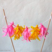 Tassel Garland Cake Topper Bunting 5 Mini Tassels