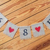 Burlap Banner Save the Date Bunting Engagement Session Photo Prop Listing Stats