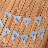 Burlap Banner Just Married Bunting Wedding Photo Prop Listing Stats