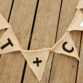 Burlap Flag Banner w/ Jute Twine- 5 Feet
