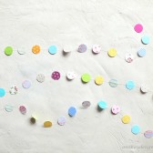 Paper Garland Circle Confetti Rainbow Color Mix