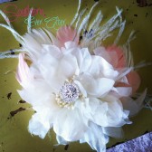 The "Pamela" Bridal Hair Fascinator or Corsage