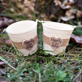 Set of 2 Shabby Flower Girl Pails