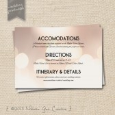 Hipster Bokeh Effect- Printable Wedding Info Cards