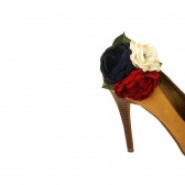 White, Red, Blue Wedding Bouquet Shoe Clips