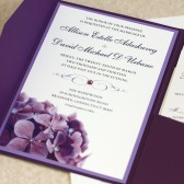 Purple Hydrangea Wedding Invitation