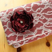 red bridesmaid clutch
