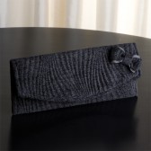 Envelope Clutch with Bow - Red and Black