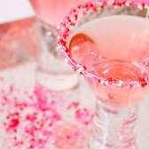 Cocktail Rim Sugar - pink with hearts