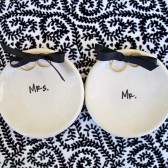 Black Tie Ring Bearer Bowl Set