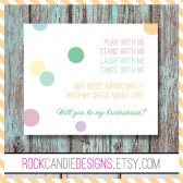 Will You Be My Bridesmaid - Hold My Dress While I Pee Card