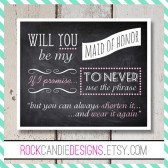 Will You Be My Maid of Honor if I promise to Never Use the Phrase But You Can Always Shorten it and Wear it Again Card