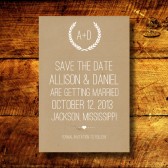 Rustic Kraft Save the Date