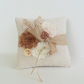 burlap and lace ring pillow 
