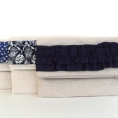 Ruffle fold over clutch