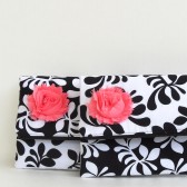 black and white bridesmaids  clutch 