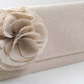 Bridesmaids clutch burlap and lace wedding 