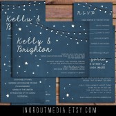 Starry Nights Rustic Invitation Suite
