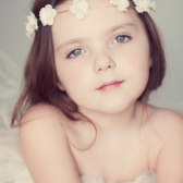 Little Angel Flower Girl - gold filled twine and pearl flowers