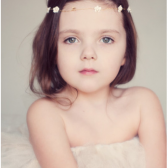 Sweet Petal Flower Girl - gold filled twine and mini petal halo