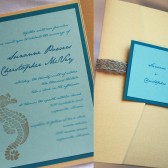 Formal Seaside Pocketfold Invitation Set