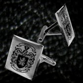 Sterling silver Coat of Arms cuff links