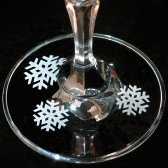 snowflake wedding flute bases