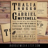 Rustic Typography Invitation Suite