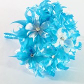 Mod Feather Flower Bridal Bouquet