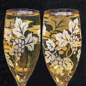 Grapevine Champagne Flutes, vineyard wedding