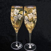 Vineyard wedding champagne flutes