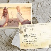 Wedding Save The Date Cards - HangingGarden Vintage Lace Photo Personalized 4"x6"