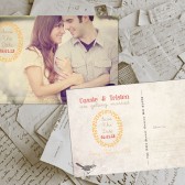 Wedding Save The Date Card - BremPark Vintage Photo Personalized 4"x6"