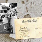  Wedding Save The Date Card - WestHollywood Vintage Photo Personalized 4"x6"