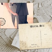 Wedding Thank You Cards - Brest Vintage Floral Photo Personalized 4"x6"