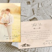 Wedding Thank You Cards - Lyon Vintage Photo Personalized 4"x6"